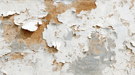 Peeling paint on aged wall