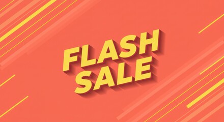 Bold Flash Sale Announcement with 3D Text and Dynamic Background