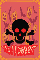 halloween skull and crossbones