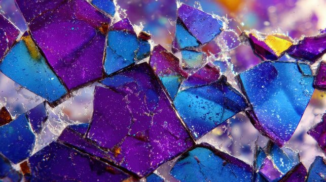 Abstract Colorful Glittering Fragments - Powered by Adobe