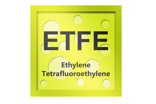 Ethylene tetrafluoroethylene (ETFE) polymer symbol isolated