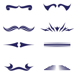 Obraz premium Collection of decorative vector elements and design accents in a simple minimalist style