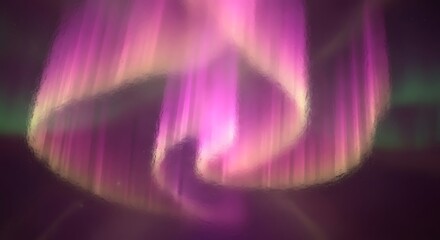Captivating aurora borealis display with vibrant pink and green hues shimmering across the night sky