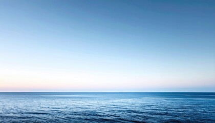 Serene Ocean Scene at Dawn with Subtle Color Gradient