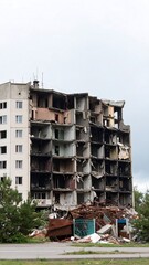 Demolished apartment building