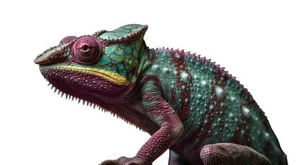 Obraz premium Close-up of a colorful chameleon