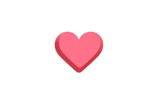 Heart is shown in on transparent background