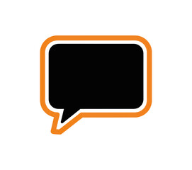 Fototapeta premium Orange speech bubble graphic design