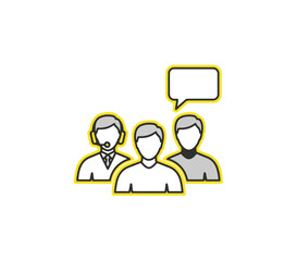 Group of people communicating