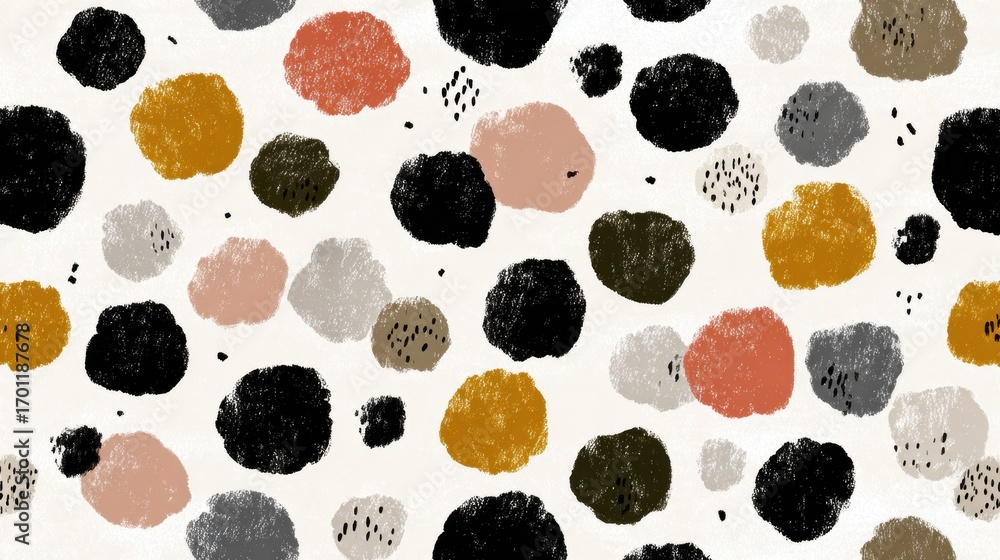 Poster colorful abstract pattern with various shapes and textures on a light background created for decorat