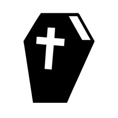 Black cross vector symbol with reflection for a religious illustration or a medical icon