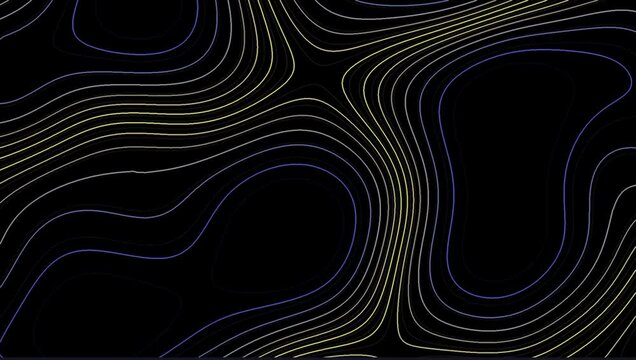 Animated topographic line texture background with smooth abstract contour patterns
