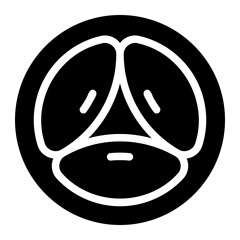 aortic valve glyph icon
