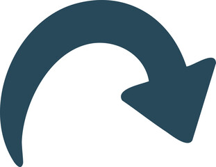 Simple curved arrow pointing to the left.