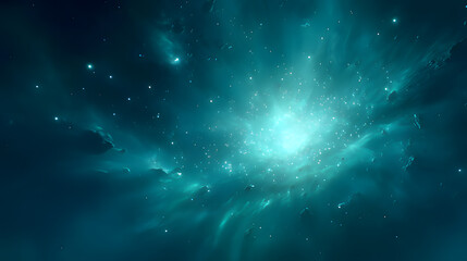 A cosmic scene of the early universe with stars of wildly different sizes and luminosities, breaking the mold of uniformity