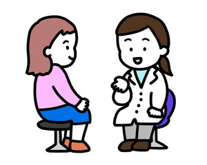女性医師問診
