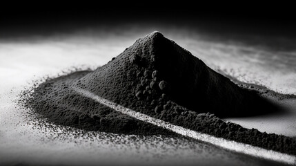 Texture: A Pile of Fine, Powdery Charcoal Dust

