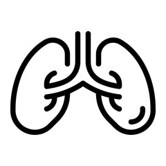 lungs line icon