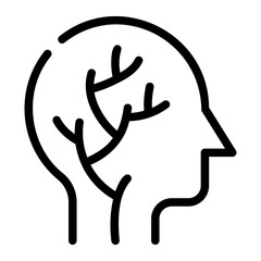 nervous system line icon