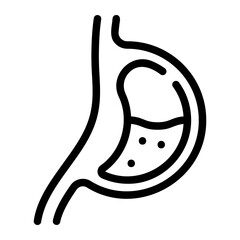 stomach line icon