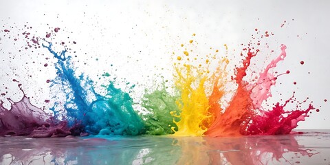 colorful water drops