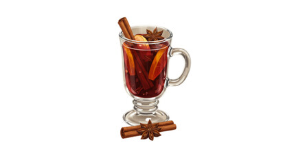 mulled wine with cinnamon sticks
