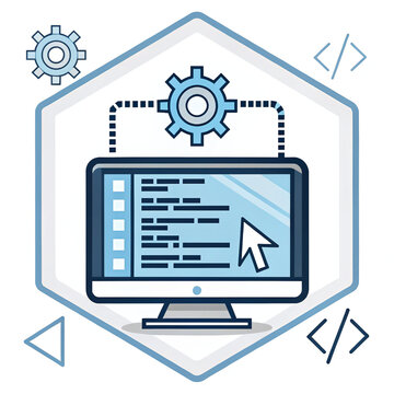 Modern Illustration of Coding and Software Development