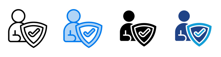 reliability icon set multiple style collection