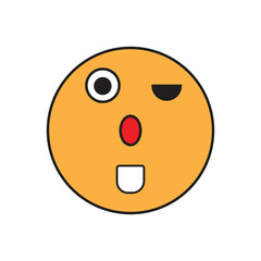 sad smiley face with smile