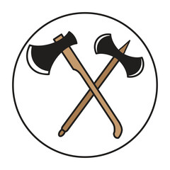 axe on a white background