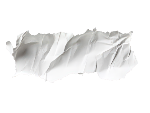 Torn piece of paper with on transparent background