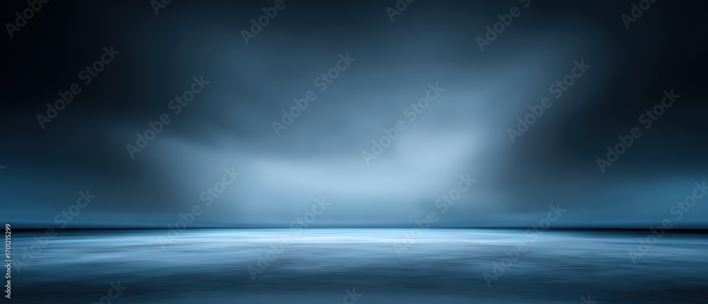 Poster a serene blue gradient background creates a contemplative atmosphere evoking a sense of tranquility 