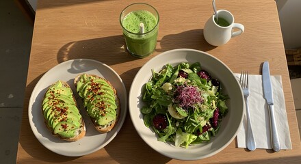 Healthy breakfast or lunch meal