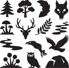 set of different animals