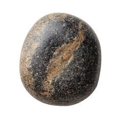 Large rock with a black and brown pattern