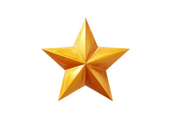 Obraz premium Gold star with a yellow center and five points