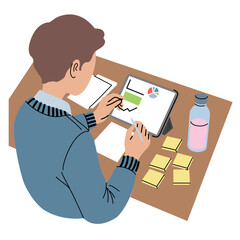 Remote Work Lifestyle with Laptop Home Office Workspace and Modern Online Business Productivity Concept