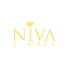 Elegant niva jewels logo isolated on white background, perfect for jewelry business