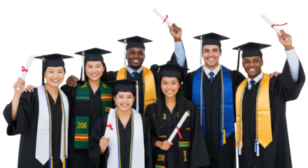 Diverse Group of Happy Graduates detailed illustration concept inspired by Diverse Group of Happy