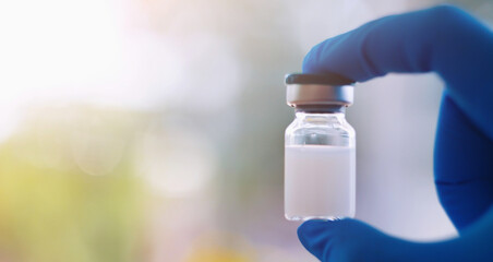 Vaccine needle​ syringe​ hypodermic​ injection single dose for prevention​ immune treatment​ illness​ virus​ covid 19 ​ child​ and adult.concept antibiotic​ drug insullin.selective focus