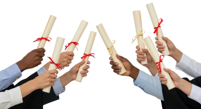 Graduates Holding Diplomas Celebrating Success detailed illustration concept inspired by Graduates Holding Diplomas Celebrating - Powered by Adobe