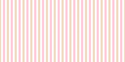 Vertical pink and beige striped pattern. Soft pastel seamless background. Minimalist modern texture for design, wallpaper, or fashion. Elegant and calming aesthetic.
