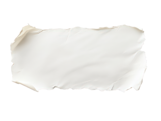White paper with a torn edge