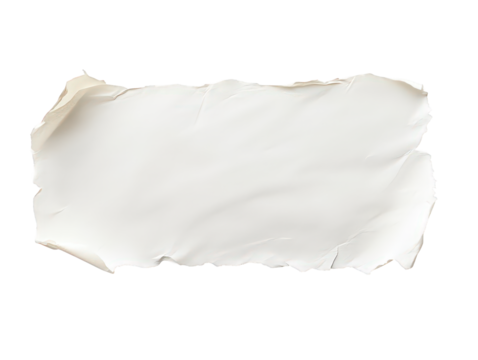 White paper with a torn edge