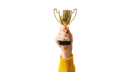 Hand Holding Golden Winning Trophy abstract illustration design inspired by Hand Holding Golden Winning