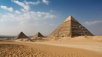 Exploring ancient pyramids in the desert background giza egypt travel photography daytime historic site