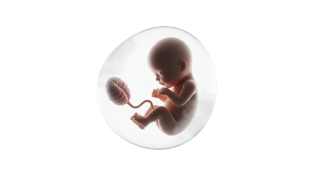 Human Fetus Development in Utero unique creative artwork concept based on Human Fetus Development