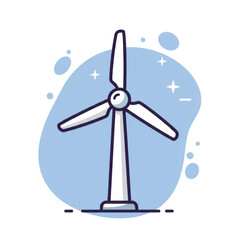 Wind turbine icon illustration isolated on transparent background