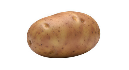 Whole potato isolated ideal for food photography ingredient graphics and culinary designs transparent background