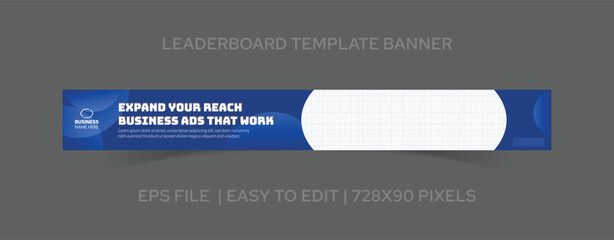 Minimalist Leaderboard Banner 728x90 Design for Web Advertising